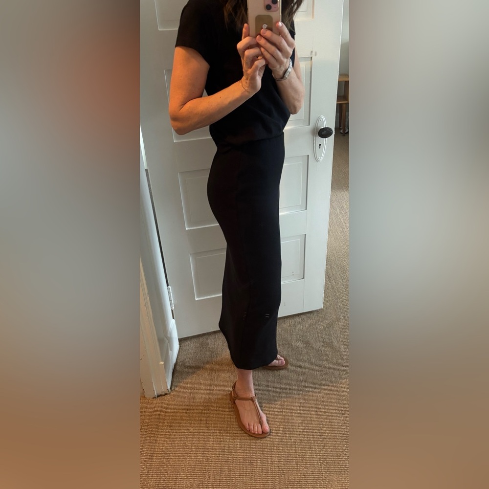 JAMIE HALLER The Sweatshirt Skirt in Black - Women's Midi Skirt - P - Picture 6 of 14